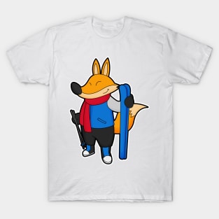 Fox as Skier with Ski T-Shirt